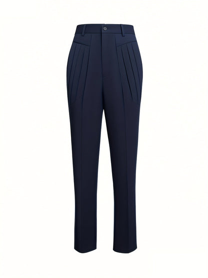 Hogan Pleated Front Tapered Trousers_18