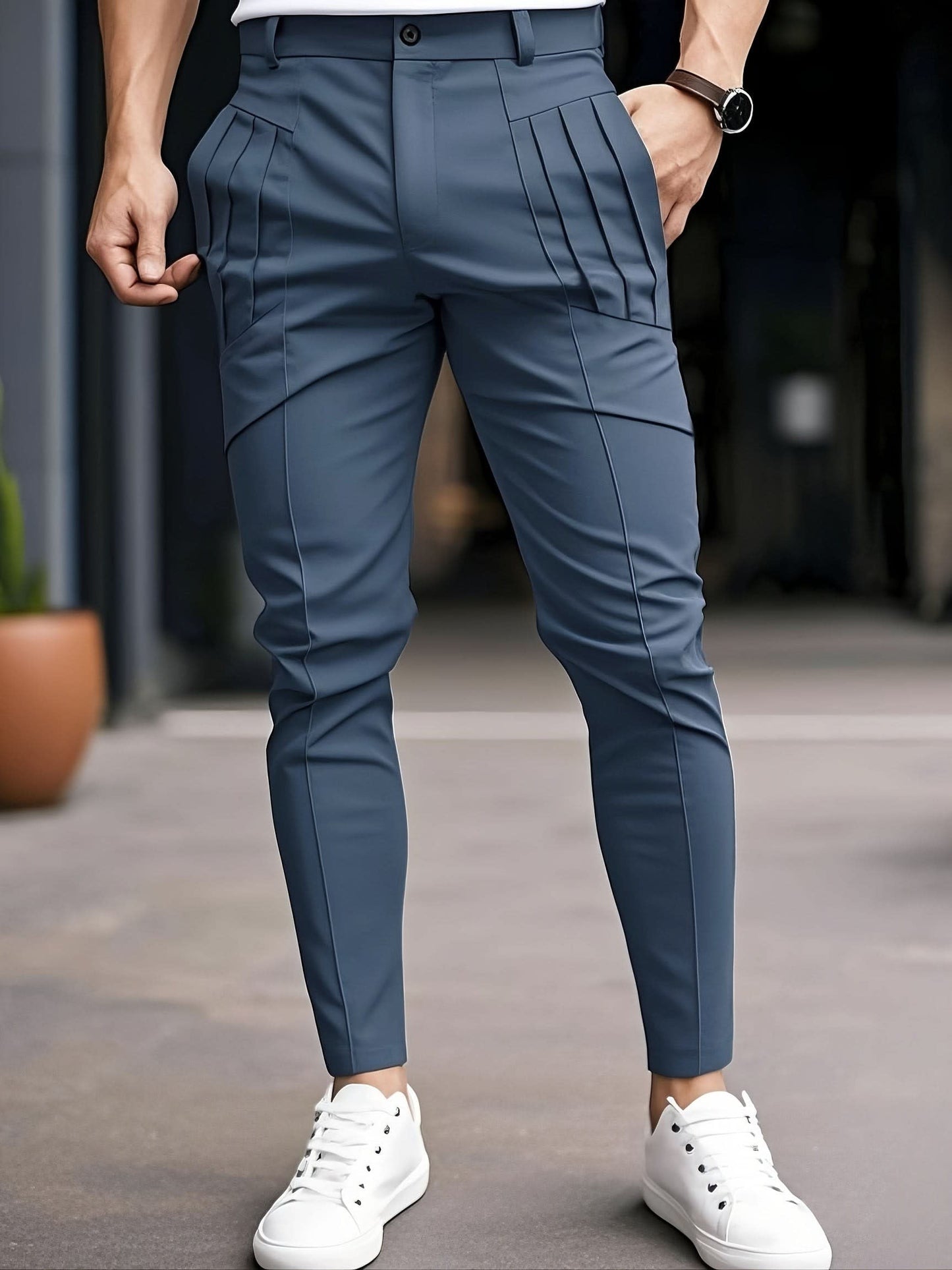 Hogan Pleated Front Tapered Trousers_3
