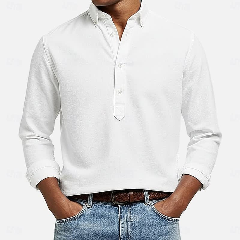 Bartley Long Sleeve Button Down Popover Shirt