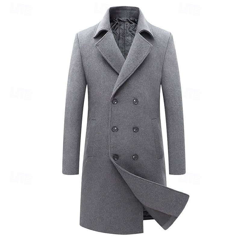 Elston Double Breasted Mid Length Overcoat_2