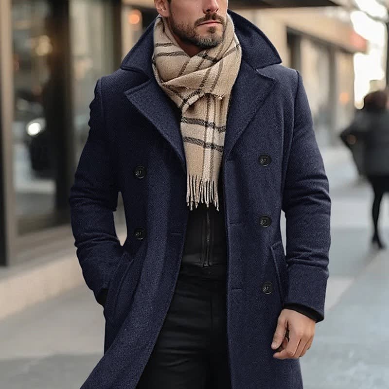 Elston Double Breasted Mid Length Overcoat_4