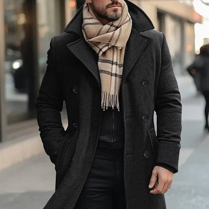 Elston Double Breasted Mid Length Overcoat_5