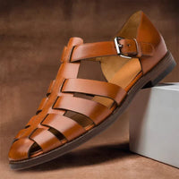 Julian Woven Strap Leather Fisherman Sandals