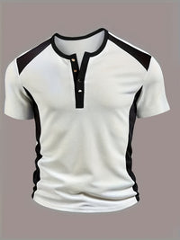 Bramwell Waffle Texture Contrast Henley