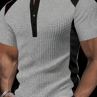Bramwell Waffle Texture Contrast Henley