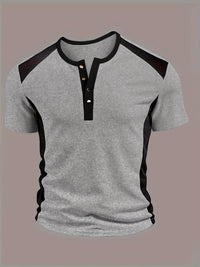 Bramwell Waffle Texture Contrast Henley