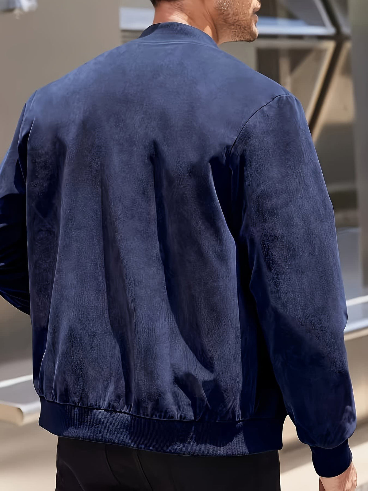 Geoffrey Lightweight Ribbed Trim Zip Jacket