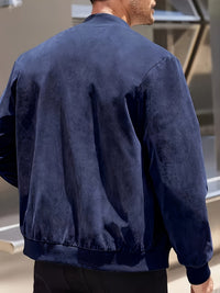 Geoffrey Lightweight Ribbed Trim Zip Jacket