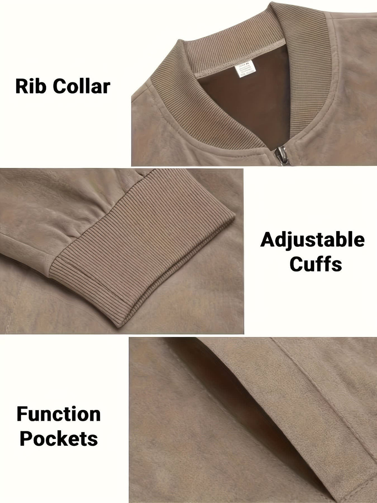 Geoffrey Lightweight Ribbed Trim Zip Jacket