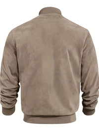 Geoffrey Lightweight Ribbed Trim Zip Jacket