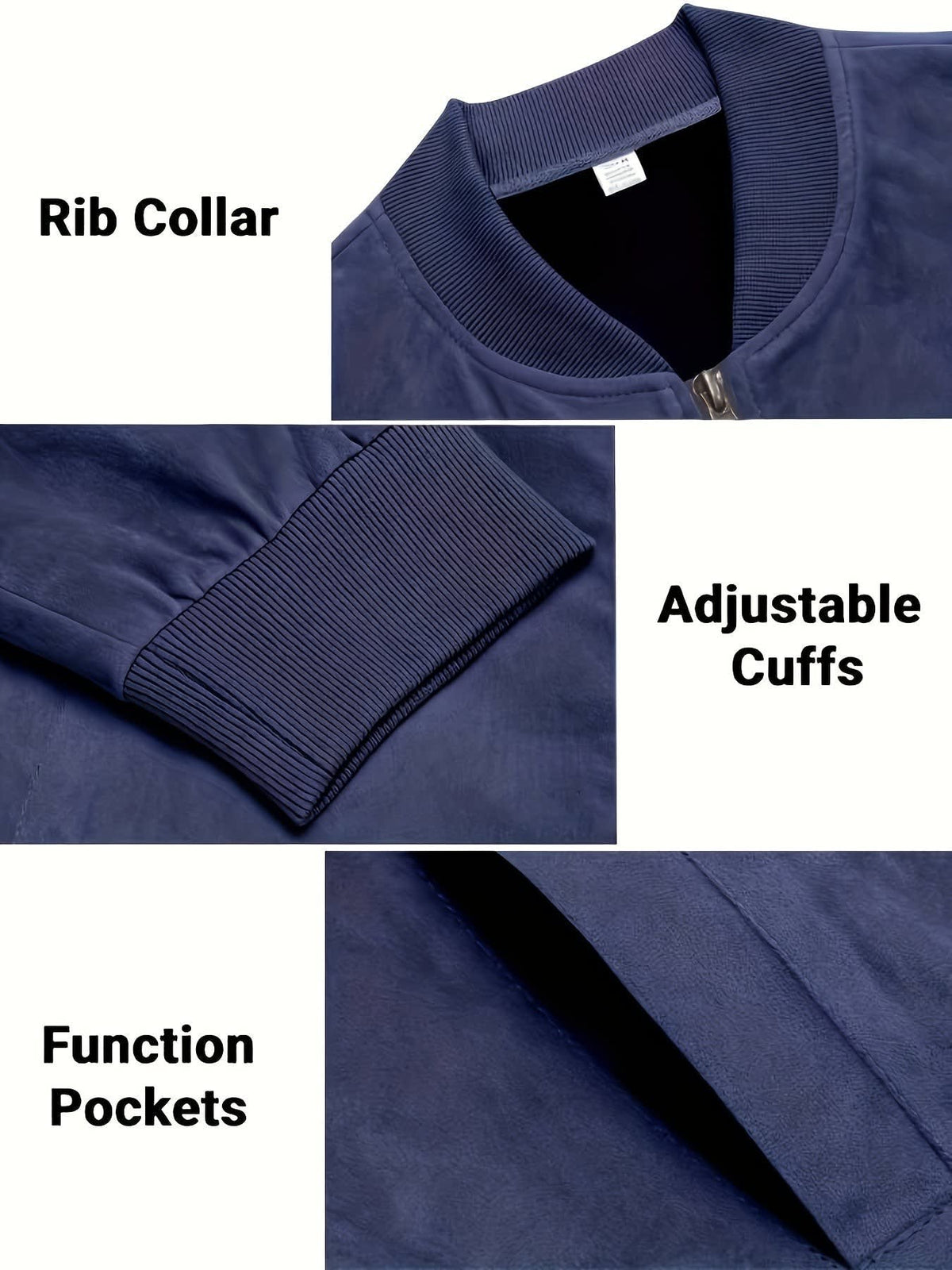Geoffrey Lightweight Ribbed Trim Zip Jacket