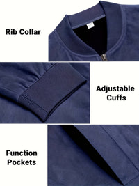 Geoffrey Lightweight Ribbed Trim Zip Jacket