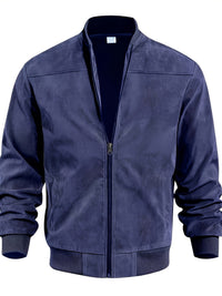 Geoffrey Lightweight Ribbed Trim Zip Jacket