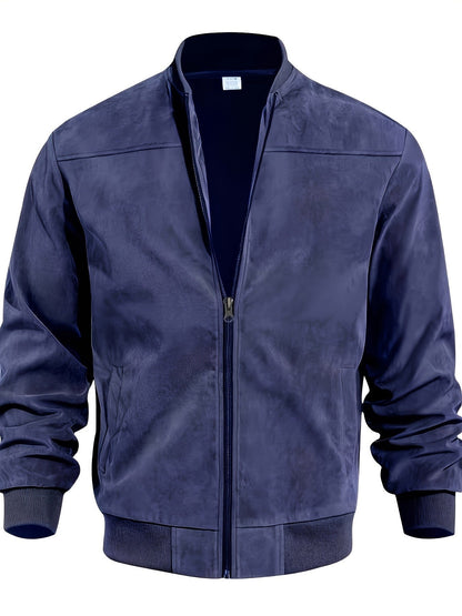 Geoffrey Lightweight Ribbed Trim Zip Jacket_21