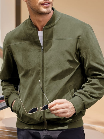 Geoffrey Lightweight Ribbed Trim Zip Jacket_23