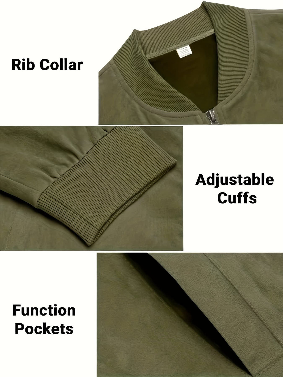 Geoffrey Lightweight Ribbed Trim Zip Jacket