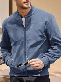 Geoffrey Lightweight Ribbed Trim Zip Jacket