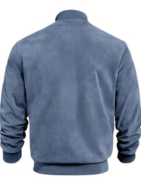 Geoffrey Lightweight Ribbed Trim Zip Jacket