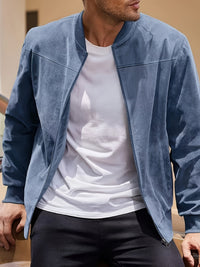 Geoffrey Lightweight Ribbed Trim Zip Jacket