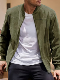 Geoffrey Lightweight Ribbed Trim Zip Jacket