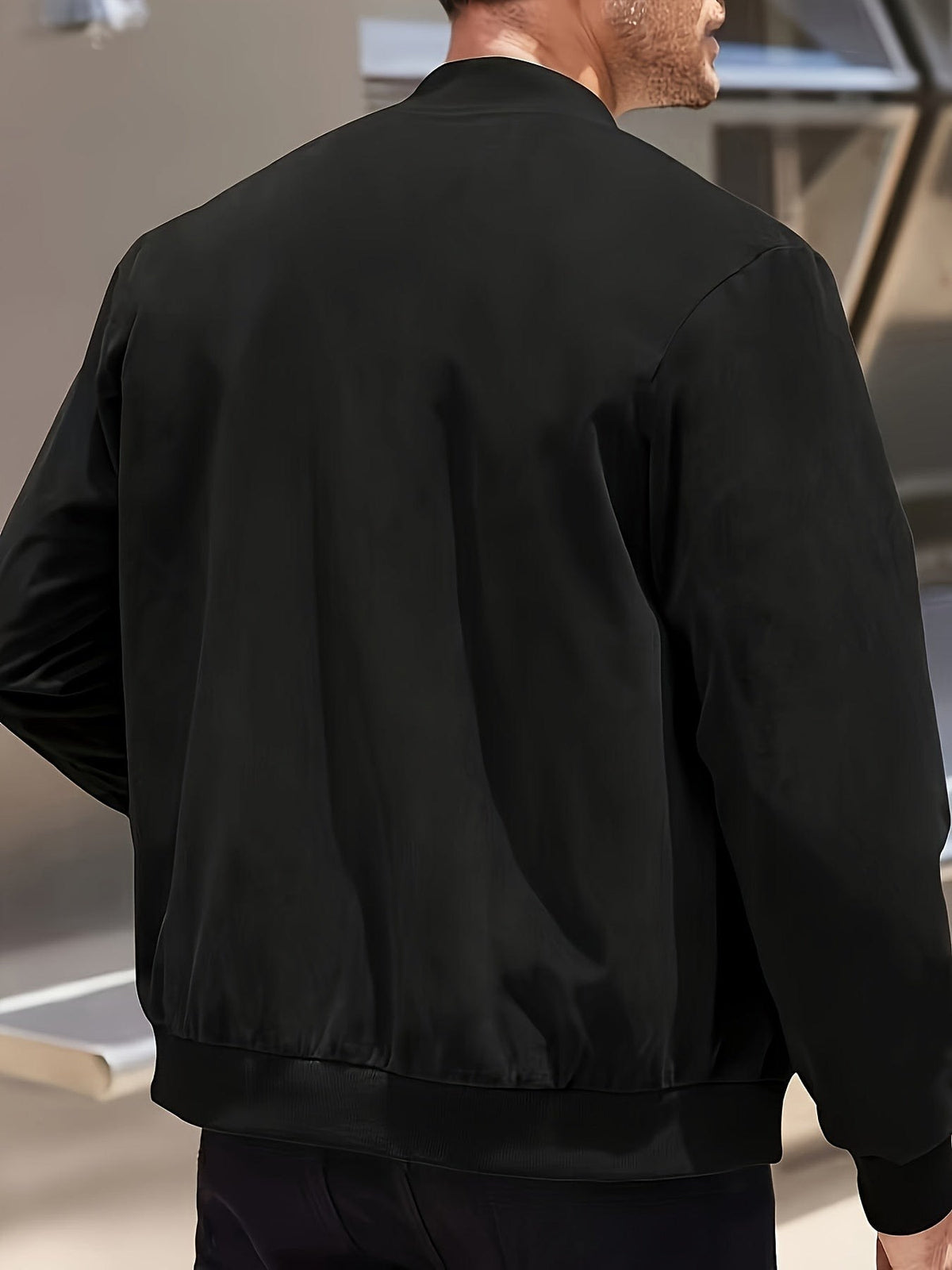 Geoffrey Lightweight Ribbed Trim Zip Jacket