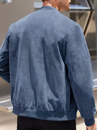 Geoffrey Lightweight Ribbed Trim Zip Jacket