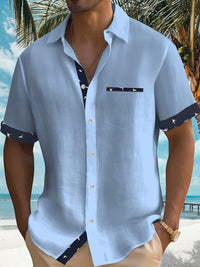 Parker Contrast Trim Short Sleeve Summer Shirt