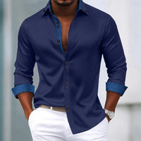 Asher Contrast Trim Long Sleeve Shirt