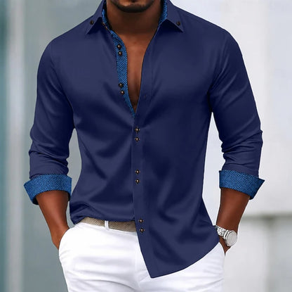 Asher Contrast Trim Long Sleeve Shirt_2