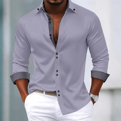 Asher Contrast Trim Long Sleeve Shirt_4