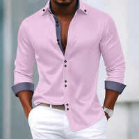 Asher Contrast Trim Long Sleeve Shirt