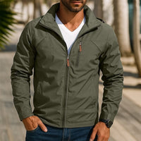 Eugene Stand Collar Zip Up Jacket