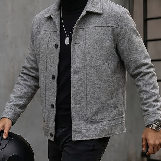 Dillon Brushed Grey Trucker Jacket_1