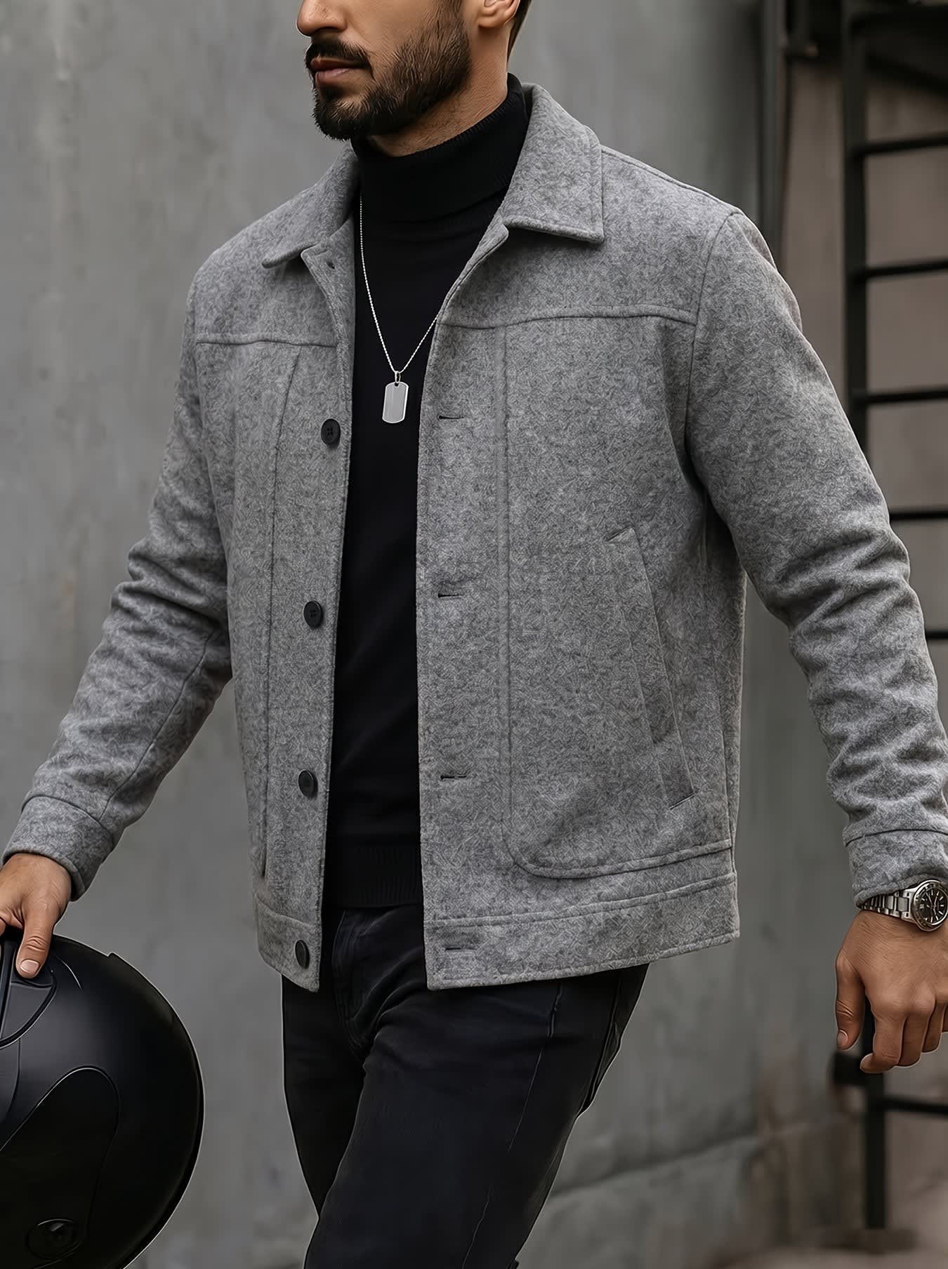 Dillon Brushed Grey Trucker Jacket_3