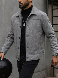 Dillon Brushed Grey Trucker Jacket