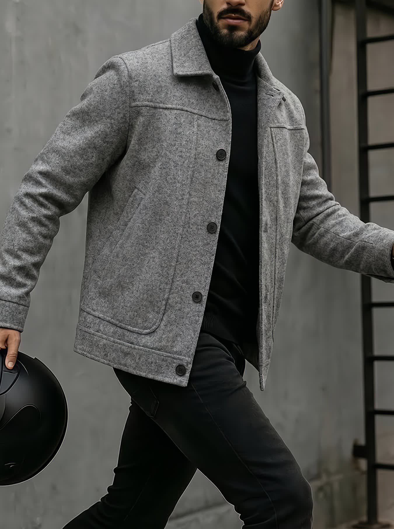 Dillon Brushed Grey Trucker Jacket_4