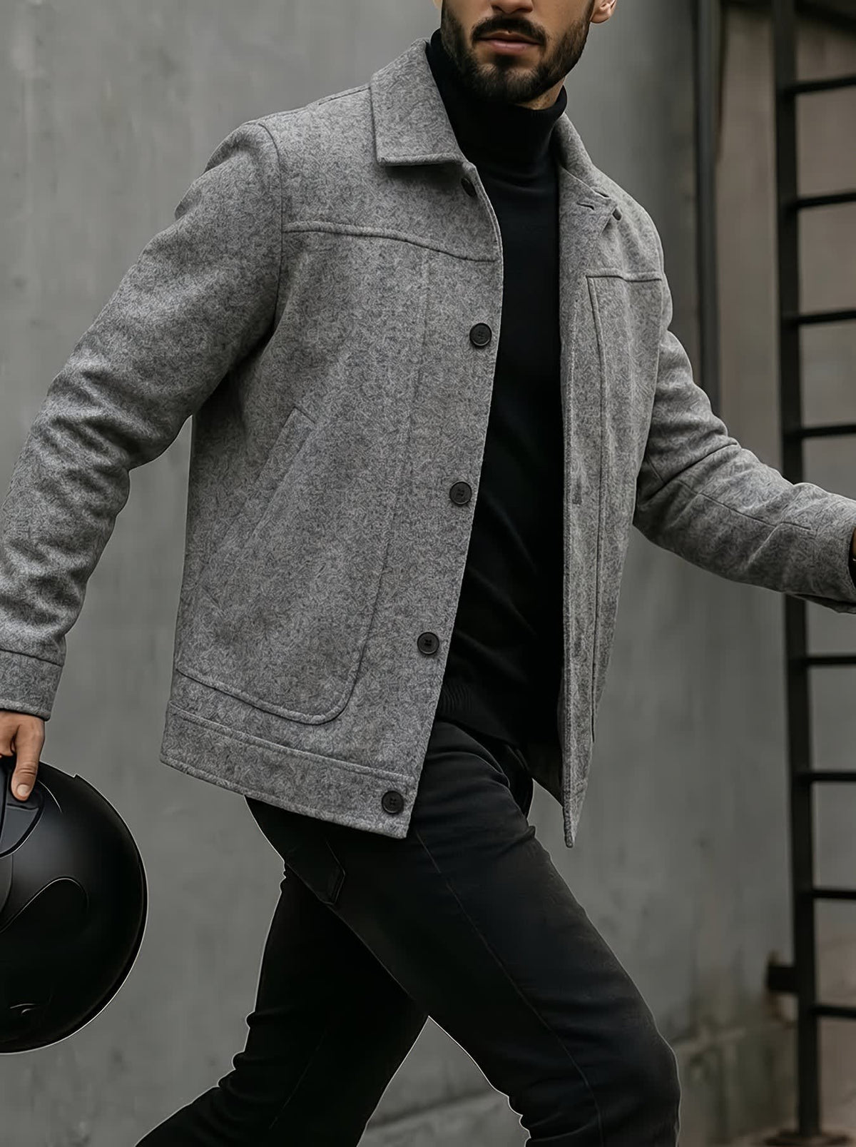 Dillon Brushed Grey Trucker Jacket