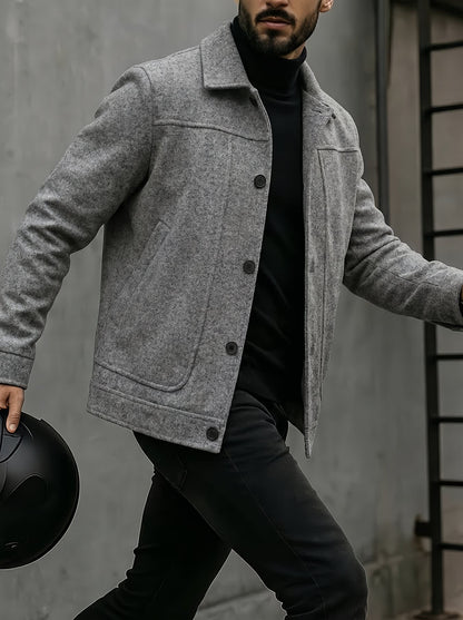 Dillon Brushed Grey Trucker Jacket_4