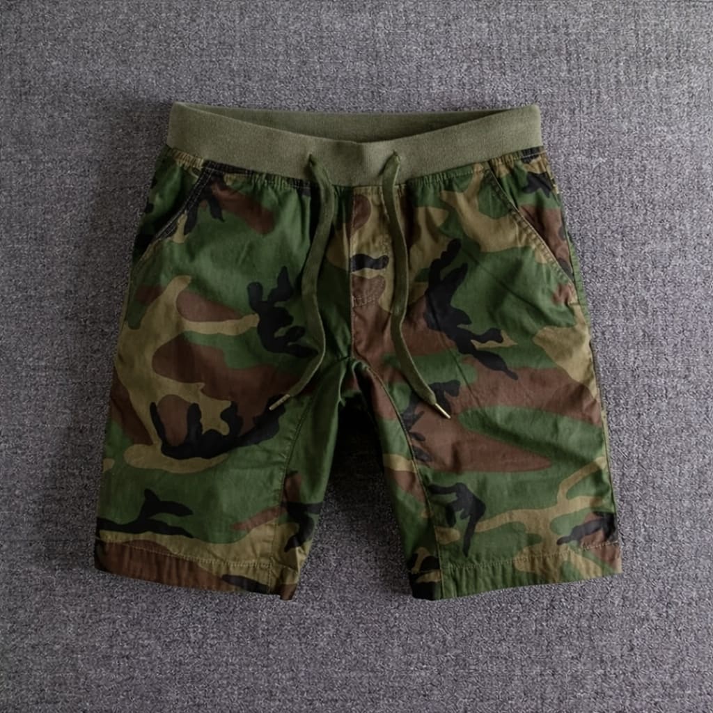 Lucian Camo Print Drawstring Shorts_1