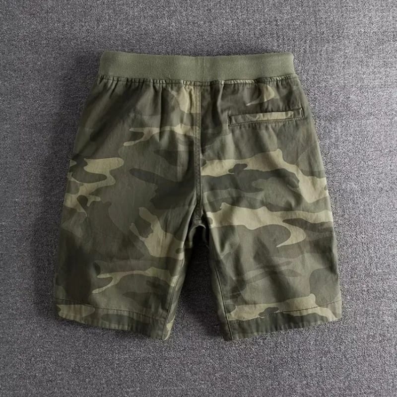 Lucian Camo Print Drawstring Shorts