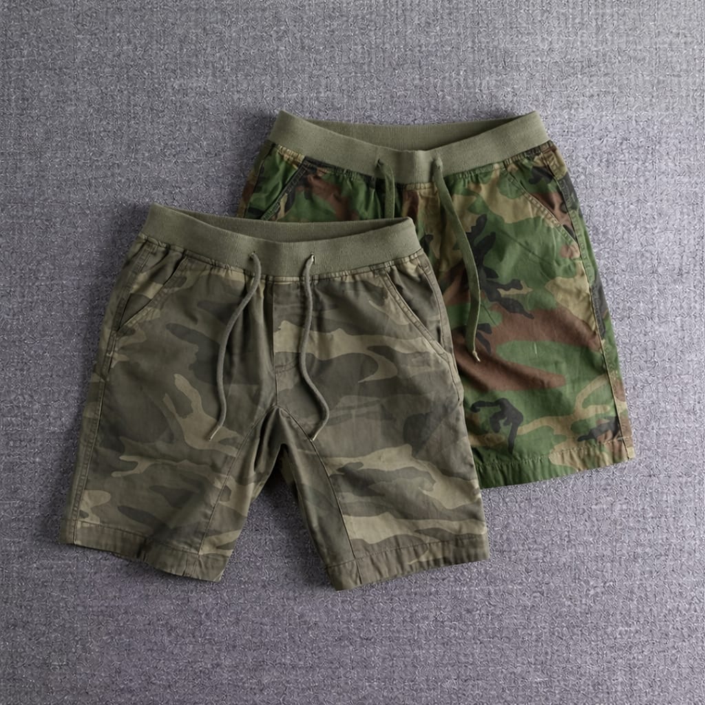 Lucian Camo Print Drawstring Shorts_4