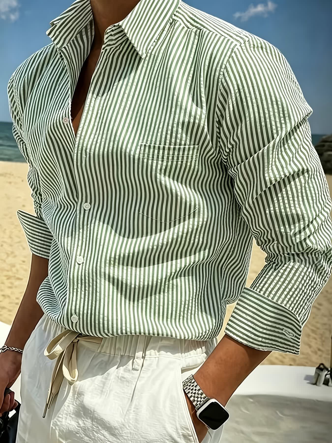 Lex Seersucker Stripe Long Sleeve Shirt_4