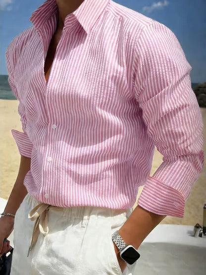 Lex Seersucker Stripe Long Sleeve Shirt_6