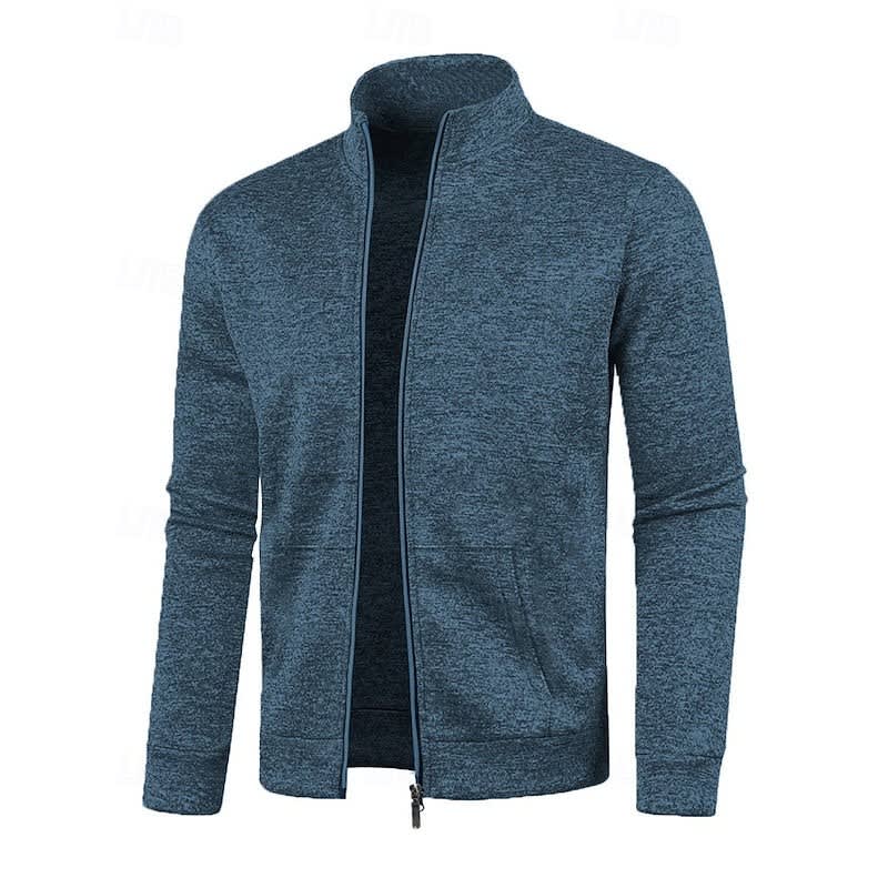 Gallagher Textured Knit Stand Collar Jacket_1