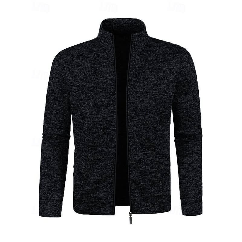 Gallagher Textured Knit Stand Collar Jacket_10