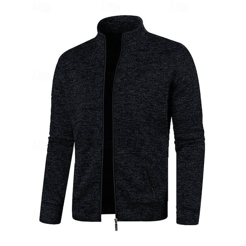 Gallagher Textured Knit Stand Collar Jacket_11