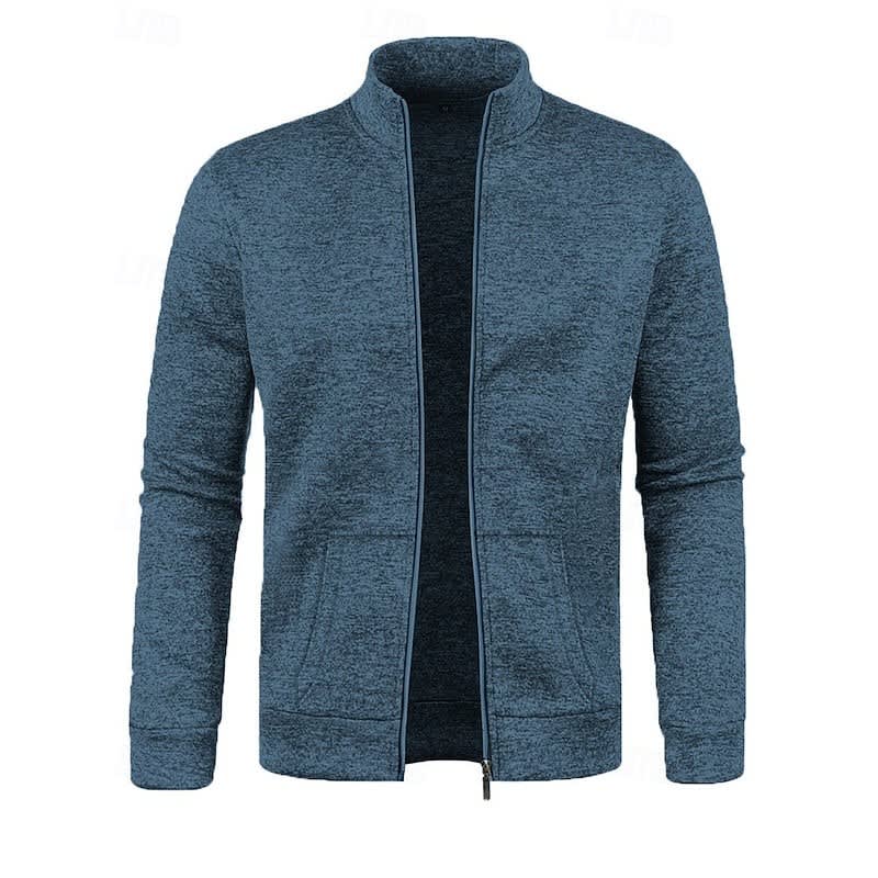 Gallagher Textured Knit Stand Collar Jacket_2