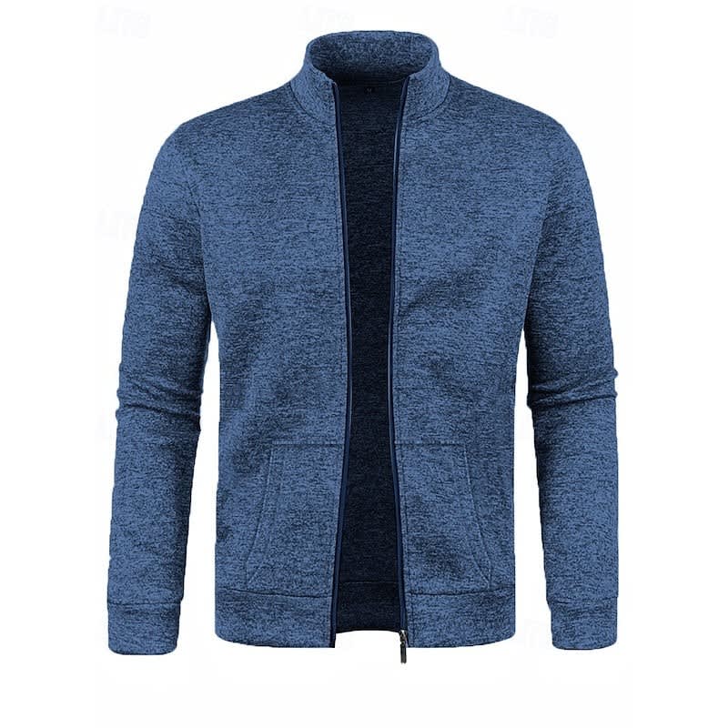 Gallagher Textured Knit Stand Collar Jacket_5
