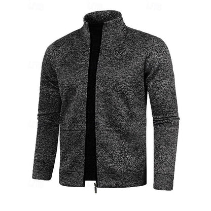 Gallagher Textured Knit Stand Collar Jacket_7