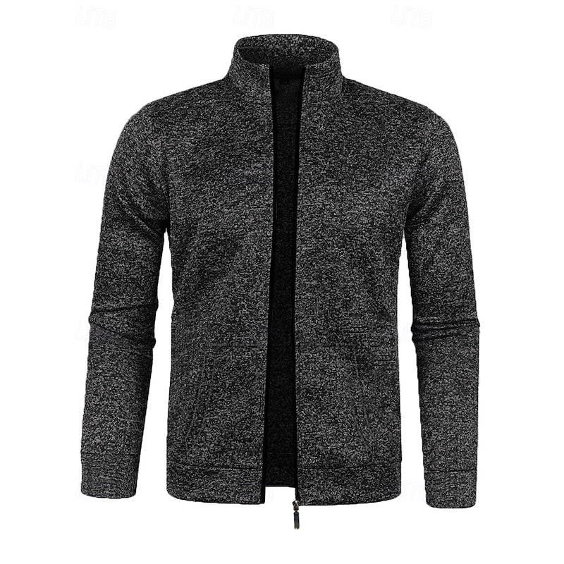 Gallagher Textured Knit Stand Collar Jacket_8